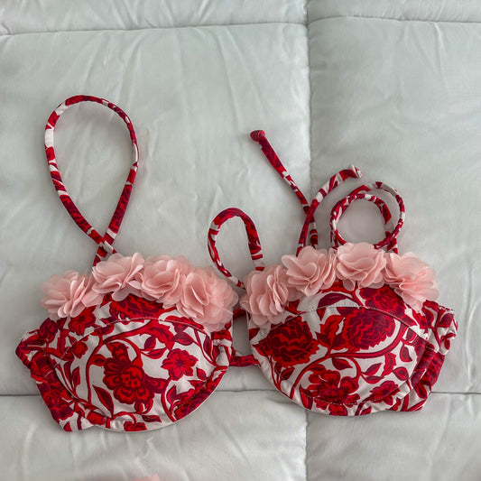 Rose Sangria Floral Underwire Top